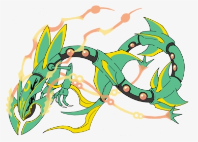 How To Draw Rayquaza Dragoart M Ex Step By Easy Shiny - Easy Mega Rayquaza Drawing, HD Png Download, Transparent PNG