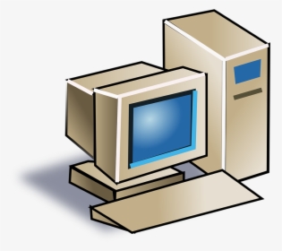 Crt, Monitor, Old, Tower, Personal, Computer, Keyboard - Computer Clip Art, HD Png Download, Transparent PNG