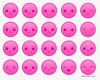 Banner Stock Pink Emoticons Sweet Clip - Transparent Pink Emoticons, HD Png Download, Transparent PNG