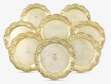 Chrysanthemum Silver-gilt Dinner Plates By Tiffany - Circle, HD Png Download, Transparent PNG