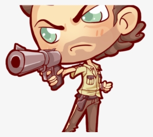 The Walking Dead Clipart Rick Grimes - Chibi The Walking Dead, HD Png Download, Transparent PNG