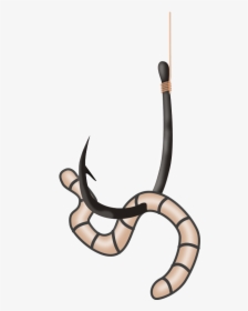 Cute Fishing Hook Clipart - Bait Clipart, HD Png Download, Transparent PNG