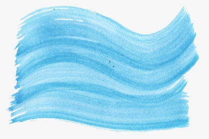 Blue Watercolor Brush Stroke Wave , Png Download - Watercolour Brush Strokes Png, Transparent Png, Transparent PNG