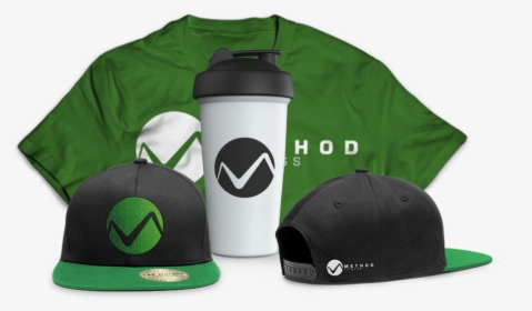 Green Swag Pack With Shirt, Front View Of Hat With - Baseball Cap, HD Png Download, Transparent PNG