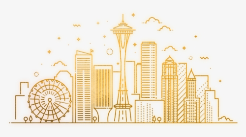Seattle City Line Drawing, HD Png Download, Transparent PNG