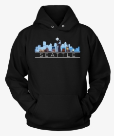 Seattle Washington Downtown City Skyline Souvenir Travel - Black Unisex Hoodie, HD Png Download, Transparent PNG