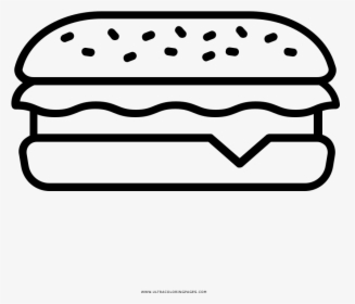 Sub Sandwich Coloring Page - Sandwich Png Black And White, Transparent Png, Transparent PNG