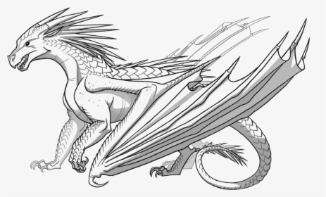 Fire Wing Png Jpg Royalty Free - Wings Of Fire Icewing Base, Transparent Png, Transparent PNG
