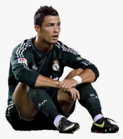 Cristiano Ronaldo - Cristiano Ronaldo Sitting Png, Transparent Png, Transparent PNG