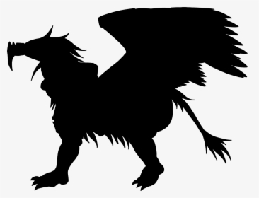 Bird Eagle Fictional Free Picture - Griffin Silhouette Png, Transparent Png, Transparent PNG