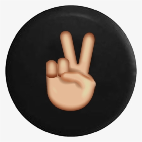 Peace Sign Fingers Text Emoji - Peace Sign Fingers, HD Png Download, Transparent PNG