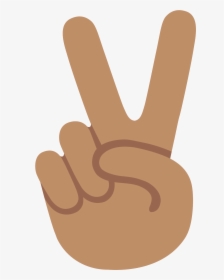 Emoji U270c 1f3fd - Emoji Peace Sign Png, Transparent Png, Transparent PNG
