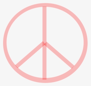 Red Transparent Peace Clip Art - Thin Peace Sign Outline, HD Png Download, Transparent PNG