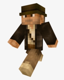 Indiana Jones Minecraft Skin, HD Png Download, Transparent PNG