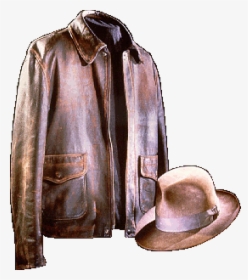 Genuine Smithsonian Leather Jacket And Fedora Worn - Original Indiana Jones Jacket, HD Png Download, Transparent PNG