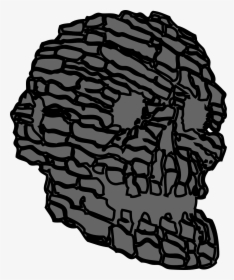 Rock Skull Grey Free Picture - Skull Rock Clipart, HD Png Download, Transparent PNG