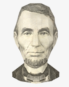 Us $5 Bill- Abraham Lincoln - 5 Dollar Bill, HD Png Download, Transparent PNG