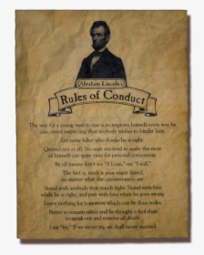 Abraham Lincoln Rules Of Conduct, HD Png Download, Transparent PNG