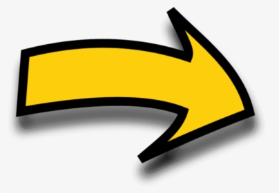 Comic Arrow Pointing Right - Transparent Background Yellow Arrow Png, Png Download, Transparent PNG
