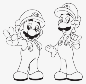 How To Draw Mario And Luigi Step - Mario And Luigi Drawings Easy, HD Png Download, Transparent PNG