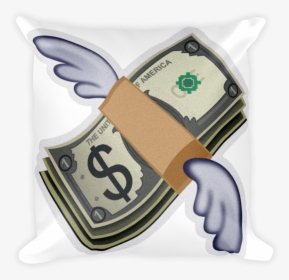 Emoji Pillow Money With Wings Just Emoji Png Emoji - Money Emoji Png, Transparent Png, Transparent PNG
