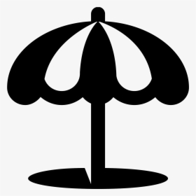 Transparent Beach Umbrella Clipart Black And White - Beach Umbrella Logo Png, Png Download, Transparent PNG