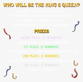 Who Will Be The King And Queen Of Mardi Gras Collect - Calligraphy, HD Png Download, Transparent PNG