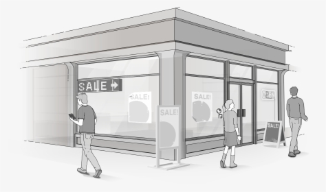 The Antiquated Ways Of Storefront Advertisements - Architecture, HD Png Download, Transparent PNG