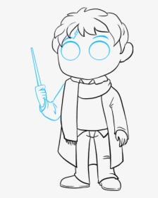 How To Draw Harry Potter - Harry Potter Wand Drawing Easy, HD Png Download, Transparent PNG