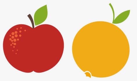 Apple Orange Red - Transparent Apples And Oranges, HD Png Download, Transparent PNG