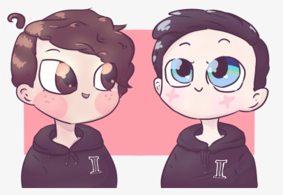 Behold, My First Dan And Phil Fanart - Dan And Phil Cute Fanart, HD Png Download, Transparent PNG