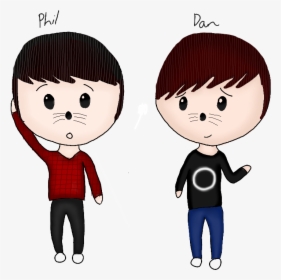 Draw Cartoon Dan And Phil, HD Png Download, Transparent PNG
