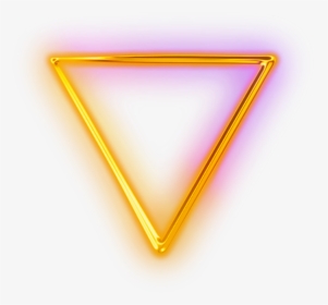 Ftestickers Geometricshapes Triangle Neon Yellow - Purple Neon Triangle Png, Transparent Png, Transparent PNG