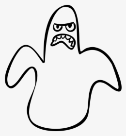 Halloween Ghost Outline Scary Shape - Ghost Outline, HD Png Download, Transparent PNG