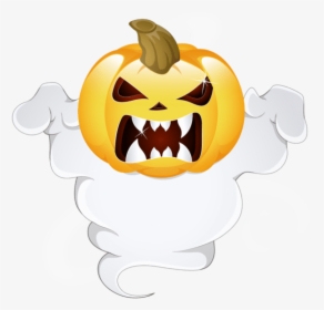 Pumpkin Ghost Halloween - Jack O Lantern Ghost, HD Png Download, Transparent PNG