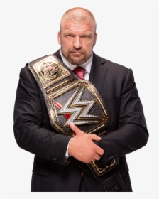 Triple H With World Heavy Weight Championship-awl141, HD Png Download, Transparent PNG