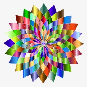 Prismatic Abstract Flower Line Art Ii 6 Clip Arts - Portable Network Graphics, HD Png Download, Transparent PNG