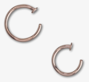 Pvd Rose Gold Steel Open Nose Ring - Earrings, HD Png Download, Transparent PNG