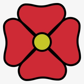Flower, Red, Petals, Yellow, Centre, Floral, Blooms - Red Flower Clipart, HD Png Download, Transparent PNG