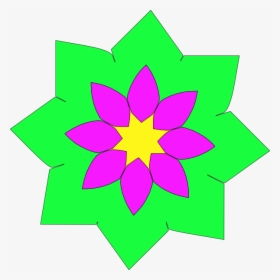Free Vector Geometric Flower Shape Clip Art - Flower Using Geometric Shapes, HD Png Download, Transparent PNG