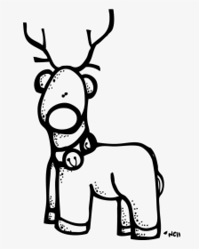 Reindeer Clipart Melonheadz - Melonheadz Christmas Clipart Black And White, HD Png Download, Transparent PNG