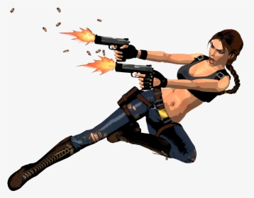 Lara Croft Png - Lara Croft Shooting, Transparent Png, Transparent PNG