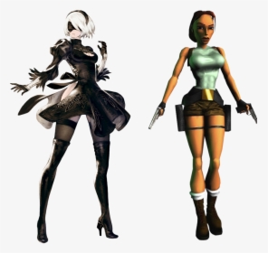 Transparent Lara Croft Png - Nier Automata 2b Official Art, Png Download, Transparent PNG