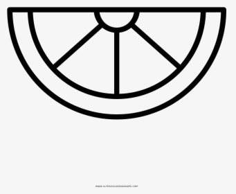 Orange Slice Coloring Page - Circle With 8 Pieces, HD Png Download, Transparent PNG