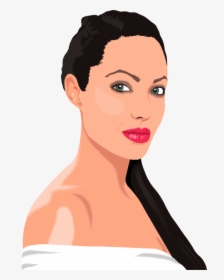 Hairstyle,black Hair,chin - Jolie Pas Productions Logo, HD Png Download, Transparent PNG