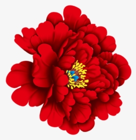 Zinnea Clipart Flower Gif - Flower Png Peony Red, Transparent Png, Transparent PNG