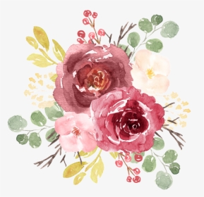 Hand Painted Classical Big Peony Flower Png Transparent - Transparent Watercolor Rose Png, Png Download, Transparent PNG