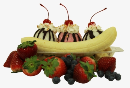 Transparent Banana Split Png - Strawberry, Png Download, Transparent PNG