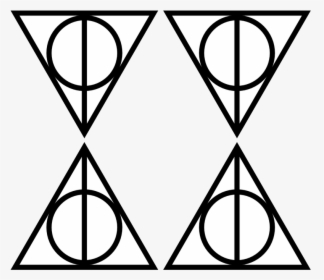 Deathly Hallows Symbol Transparent - Harry Potter The Deathly Hallows Sign, HD Png Download, Transparent PNG