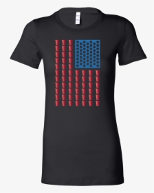 Usa Beer Pong Champ Woman Short Sleeve T Shirt - 40th T Shirt Designs, HD Png Download, Transparent PNG
